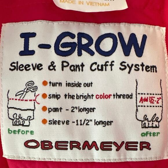 Obermeyer Preschool Insulated Snow Suit ( I-Grow Sleeve And Pant Cuffs) - Picture 8 of 11